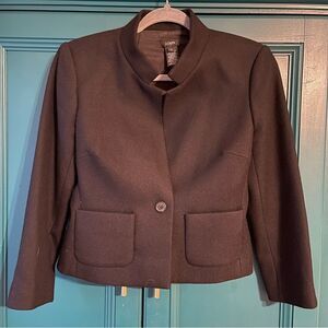 JCrew wool regent blazer crop 3-4 sleeve size 4 high collar